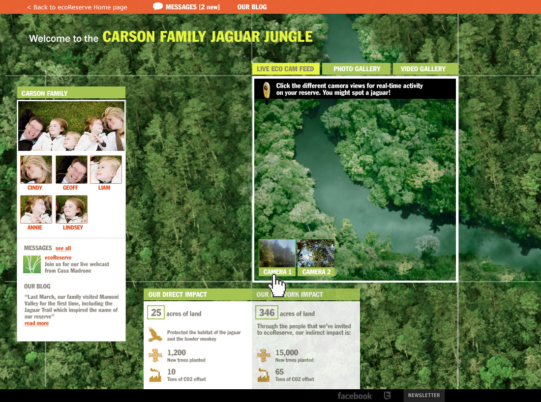Eco Reserve interactive land-adoption map