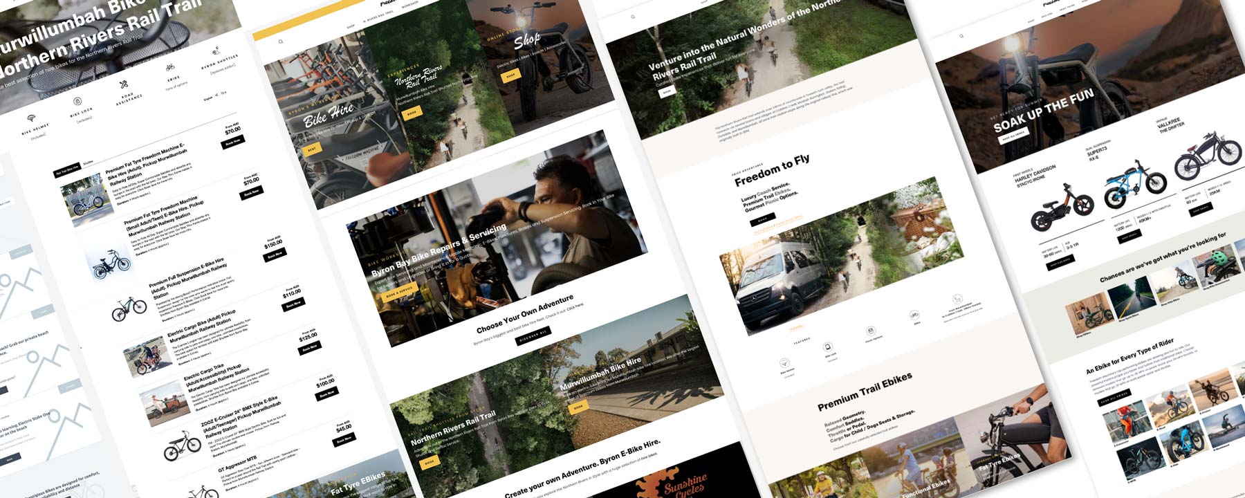 High-fidelity page designs for the Freedom Machine website
