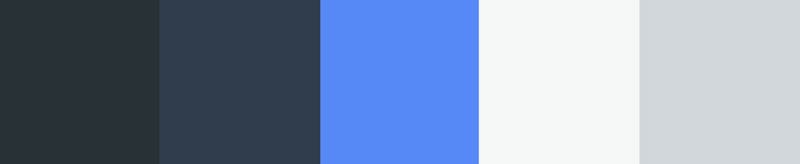 Colour palette used for the PayPal monitoring dashboard interface